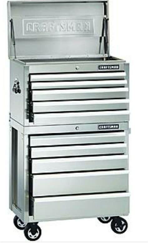 craftsman 42 stainless steel tool box|craftsman tool chest side box.